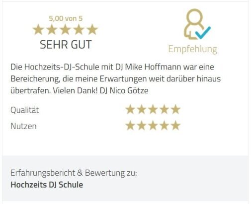 Erfahrung Online DJ Schule